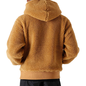 New Custom <b>Men</b> Winter Woolen <b>Sherpa</b> <b>Hoodies</b> Embroidered Eco-Friendly Windproof Breathable Street Style Casual Sports Long Sleeve - Product Image 2