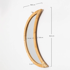 กระจกตกแต่งผนังทรงกลมลายดอกไม้หวายสไตล์เวียดนามทำมือ - Product Image 5