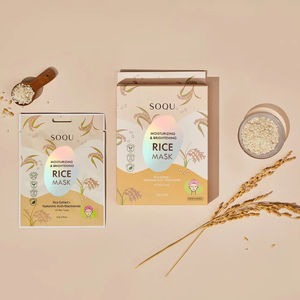 Masque de riz (5/BOÎTE) SOQU MASQUE DE RIZ HYDRATANT ET ÉCLAIRCISSANT _K beauty - Product Image 4