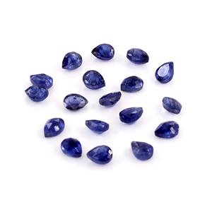Saphirs bleus naturels de Bangkok, taille poire calibrée 3x4mm, pierres précieuses de saphir bleu naturel facettées pour la création de bijoux - Product Image 3