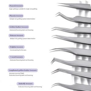 High Precision Stainless Steel Different <b>Lash</b> Tweezers Professional Eyelash Tweezers Beauty SPA Salons By Dentavex Corporation - Product Image 2