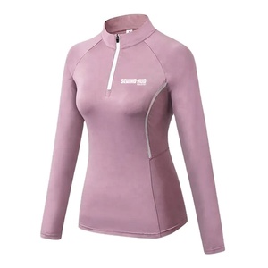 2023 camisa de ropa Ecuestre para mujer, camisa de espectáculo de equitación, Tops de manga corta, capas base elásticas técnicas - Product Image 5