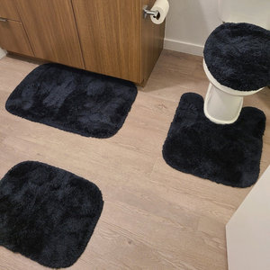 Tapis de sol de salle de bain personnalisé, de haute qualité, doux, moderne, antidérapant, disponible en différentes couleurs, ensemble de 3 tapis de salle de bain - Product Image 2