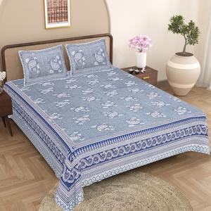 Juego de sábanas y fundas de almohada tamaño King, con estampado tradicional, de algodón puro para hotel y hogar, a precio de mayoreo. - Product Image 3