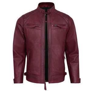 Veste de moto pour homme en cuir souple et léger, imperméable, respirante, coupe-vent, personnalisable, design élégant, sécurité optimale - Product Image 4
