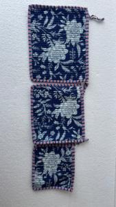 Pochette matelassée imprimée au bloc de qualité supérieure, sac de maquillage artisanal, trousse de voyage pour organisateur, grande capacité, cadeau écoresponsable - Product Image 3