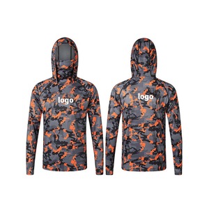 Sudaderas de Pesca Personalizadas al por Mayor para Hombre, de Tela Elástica, Manga Larga, con Máscara Facial, Protección UV de Alta Calidad - Product Image 4