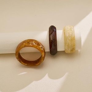 Pulseras de Resina Acrílica para Mujer, Brazalete Ancho Irregular Geométrico, Brazalete Punk Grueso de Resina Acrílica - Product Image 1