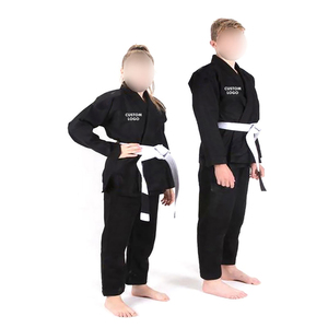 Kimono de Judo ODM Noir et Blanc Respirant Extensible 100% Coton Arts Martiaux Gi Coupe Automatisée Logo Avant Durable - Product Image 1