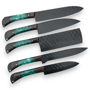 LEGACY BLADES Hand Forged High Carbon Steel Kitchen <b>Knife</b> <b>Set</b> Ergonomic Resin Handle Chef Cutlery <b>Set</b> Factory Supplier - Product Image 5