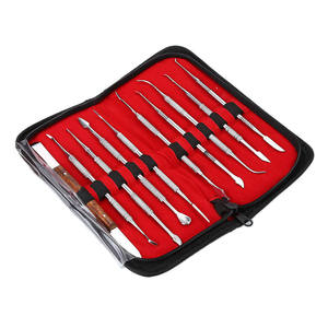 Dental <b>Wax</b> Carving Tool Set Spatula Plaster Knife Versatile Teeth <b>Wax</b> Carving Manual CE Stainless Steel 10 Pieces ISO DHL PK - Product Image 2
