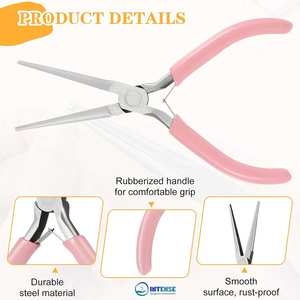 ชุดคีมปากแหลมสแตนเลส 2 ชิ้น ขนาด 6 นิ้ว คีมปากแบนและคีมปากเล็กสำหรับงานทำเครื่องประดับและงานฝีมือ - Product Image 3