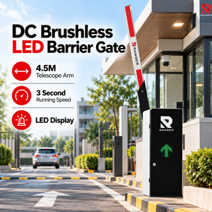 Barrière de parking intelligente à moteur DC sans balais avec LED et bras télescopique de 4,5 m à inversion automatique pour système de sécurité - Product Image 1