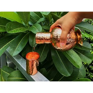 Best Collection Enamel Design Custom Size Pure Copper Water Carafe for Bedside Use Drinkware Gifts - Product Image 5