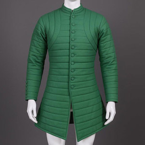 Gambeson médiéval vert personnalisé pour homme, veste rembourrée en toile de coton pour LARP, costume de cosplay, best-seller - Product Image 1