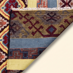 Tapis Madic Mosaic multicolore tufté à la main, antidérapant, écologique, motif tribal géométrique moderne, en laine, à poils épais, pour salon - Product Image 5