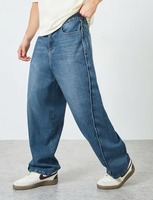 Jean en denim ample et écologique pour homme - Tenue décontractée pour les fêtes, les soirées et les sorties en club