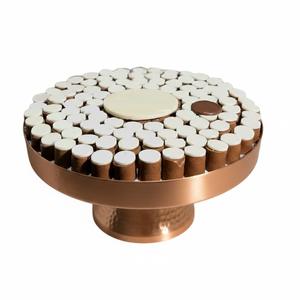 Hammered Copper Metal Round Chocolate Serving Bowl For <b>Sweets</b> Desserts Modern Arabic Design Luxury <b>Gifting</b> Home Hotel Supply - Product Image 4