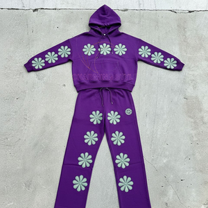 Best Quality Mesn Custom <b>Tracksuit</b> 100% Cotton Hoodies Set Vintage Tech Fleece Jogging Suit Printed for Men Factory Prices - Product Image 1