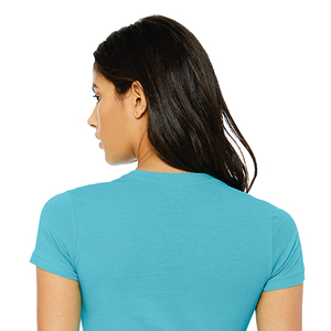 T-shirt en coton et élasthanne pour femme, coupe ajustée, extensible, de haute qualité, vente en gros, modèle basique 2026 - Product Image 4