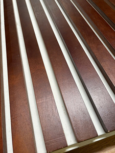 Panneaux muraux acoustiques modernes en placage naturel avec âme en caoutchouc, laine de bois décorative MDF pour la maison, le salon, la salle de sport - Acoustique en polyester - Product Image 2