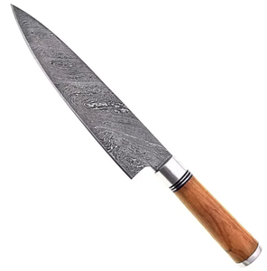 Couteau de chef japonais forgé à la main en acier Damas, 8-9,9 pouces, manche en résine, couteaux pour droitiers, couteau de chef ambidextre en acier Damas, OEM ODM - Product Image 2