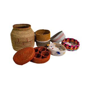 Panier en jonc de mer en jute moderne Bac de rangement pour épices léger et durable pour la maison Essentials & Decor - Product Image 1