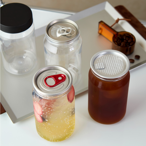 Barattolo in PET da 330ml/500ml con tappo a vite in alluminio, logo personalizzato, design coreano per caffè e bibite - Regali aziendali, uso esterno - Product Image 4