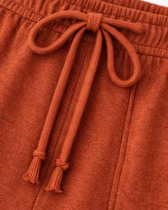 Ensemble de salon pour femmes orange rouille, t-shirt à manches courtes et short, ensemble de pyjama décontracté d'été, coton respirant doux, tenue en deux pièces - Product Image 3