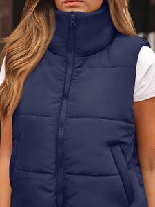 Gilet matelassé léger et isolant pour femme, fabricant OEM, logo personnalisé, veste sans manches matelassée pour femme, vente en gros - Product Image 2