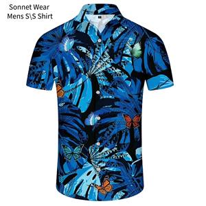 Chemises à manches courtes imprimées AOP pour hommes - Product Image 4