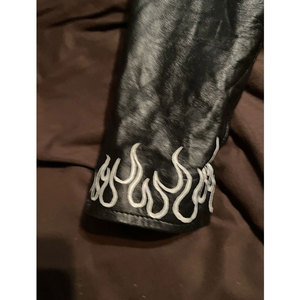 <b>Punk</b> Rock Style Gothic Rock Custom Spiderweb Shoulder Leather Green Studded Lapels <b>Jacket</b> 2026 - Product Image 6