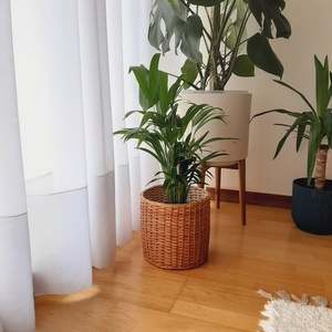 Handmade Modern Eco-Friendly Rattan <b>Flower</b> Pot <b>Basket</b> Natural Woven Plant Planter <b>for</b> Indoor Outdoor Garden Decor - Product Image 5