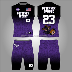 Ensemble de maillots sublimés pour l'entraînement d'équipe de flag football 7v7, coupe ajustée de compression optimale, uniforme de football 7v7 - Product Image 1