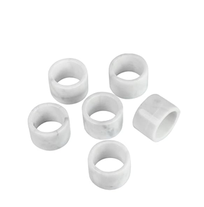 Luxury Modern High Quality Square Marble Eco-Friendly Customizable Napkin Ring <b>Set</b> for Wedding Party and Home Decor - Product Image 6