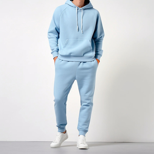 Vêtements de sport de haute qualité, survêtements d'entraînement en molleton technique noir et gris, logo personnalisé, ensemble deux pièces pour hommes, survêtement de jogging - Product Image 1