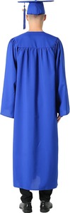 Ensemble Robe de Cérémonie Mate, Toque et Pompon 2026 pour Lycée et Diplôme Universitaire, Tissu 100% Polyester - Product Image 4