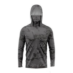 เสื้อตกปลาแขนยาวมีฮู้ดลายดอกไม้สำหรับผู้ชาย UPF 50 แห้งเร็ว ผลิตจากโพลีเอสเตอร์ 100% เสื้อคลุมสำหรับผู้ใหญ่สำหรับกิจกรรมกลางแจ้ง - Product Image 2