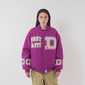 Chaqueta Varsity Corta de Alta Calidad al por Mayor en Varios Colores, Bordado Chenille, Mangas de Algodón, Personalizada con Letras de Béisbol - Product Image 1