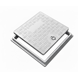 Couvercle de manhole en PRF à prix bas, fourni directement par l'usine, couvercle de drainage en composite renforcé de fibre de verre avec cadre pour drainage des eaux usées - Product Image 1