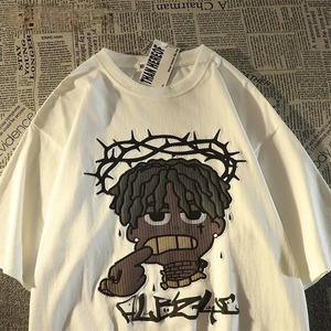Camisetas Impresas en 3D de Alta Calidad, Camiseta de Mujer con Hombros Caídos, 100% Algodón, Cuello Redondo, Venta al Por Mayor - Product Image 6
