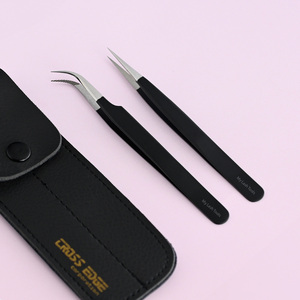 แหนบสำหรับต่อขนตาแบบโค้งสแตนเลสสำหรับการต่อขนตา - Product Image 5