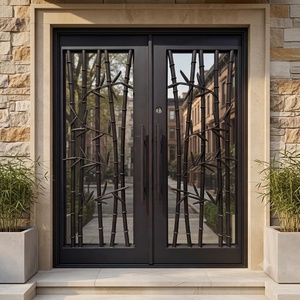 Royal Luxury Royal-style Wrought Iron Main Gate Modern Design Water-Rust-Resistant Coating Easy Assembly <b>Swing</b> - Product Image 2