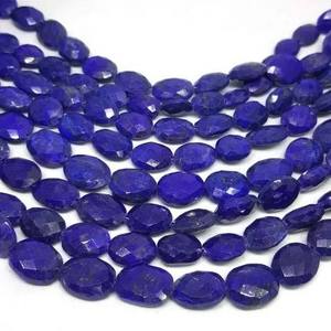 Cadena de Cuentas de Piedra Lapislázuli Azul Natural de 5 mm, Facetadas y Ovaladas, para la Elaboración de Joyas, Collar de Cuentas de Piedras Preciosas para Mujer - Product Image 2