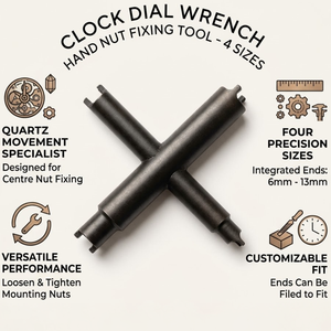 Clock Dial Wrench Centre Hand Nut | Fixing <b>Tool</b> 4 Size Multi End Clock Repair | <b>Spanner</b> for Quartz Wall Clock | Maintenance <b>Tool</b> - Product Image 5
