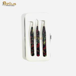Juego de Pinzas Profesionales para Extensión de Pestañas, 45 y 90 Grados, Doble Tono, Acero Inoxidable, Agarre Fuerte - Product Image 2