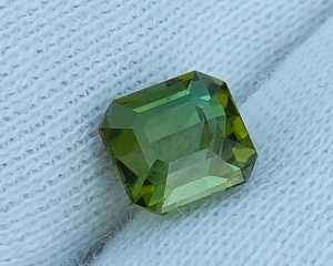 Turmalina Verde Natural, Corte Asscher, Gema Suelta, Piedra Facetada de Primera Calidad para Joyería - Product Image 1