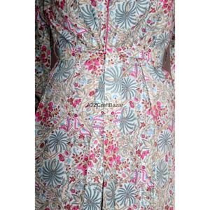 Vestido Largo Informal de Verano para Mujer, Estampado Floral Ecológico, Mangas Coreanas, Estampado a Mano, Cuello en V, Talla Grande - Product Image 6