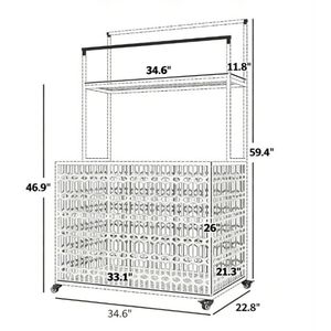 Mobiletto portaoggetti marrone misto con portasciugamani, scaffale portaoggetti da esterno, portaoggetti galleggiante per piscina - Product Image 6