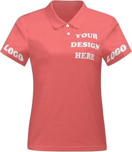Chemises personnalisées écologiques respirantes 100% coton/polyester pour femmes, logo personnalisé, manches courtes pour le sport - Product Image 1